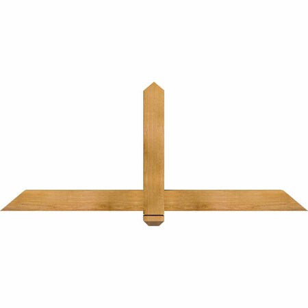 Ekena Millwork Eugene Rough Sawn Timber Gable Bracket, Western Red Cedar, 60"W x 25"H x 4"D x 4"F, 10/12 Pitch GBW060X25X0404EUG00RWR